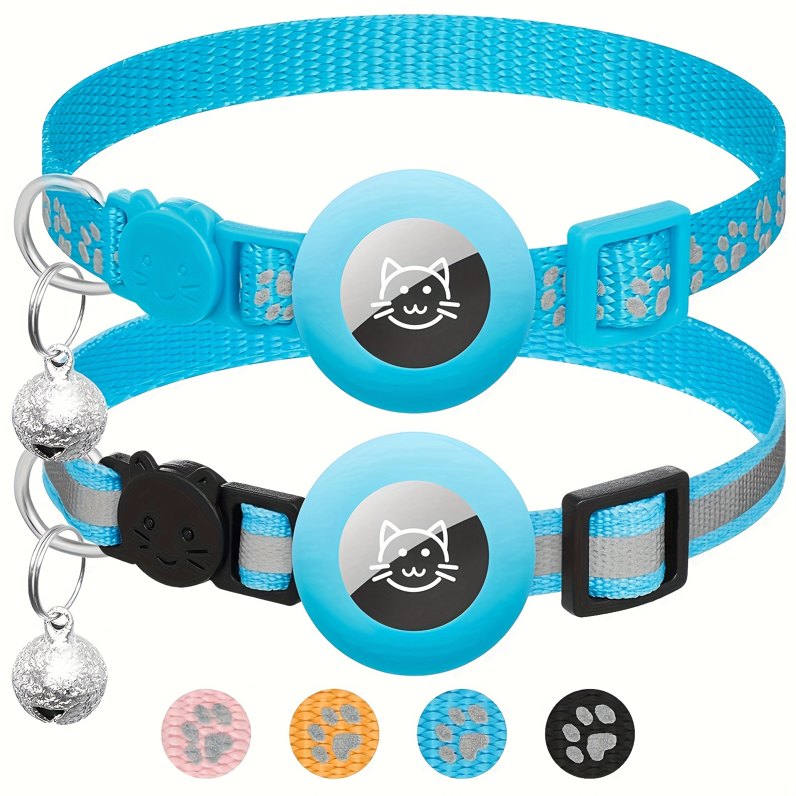 2 Pack Cat Collar With Bell Breakaway Reflective Kitten Collar