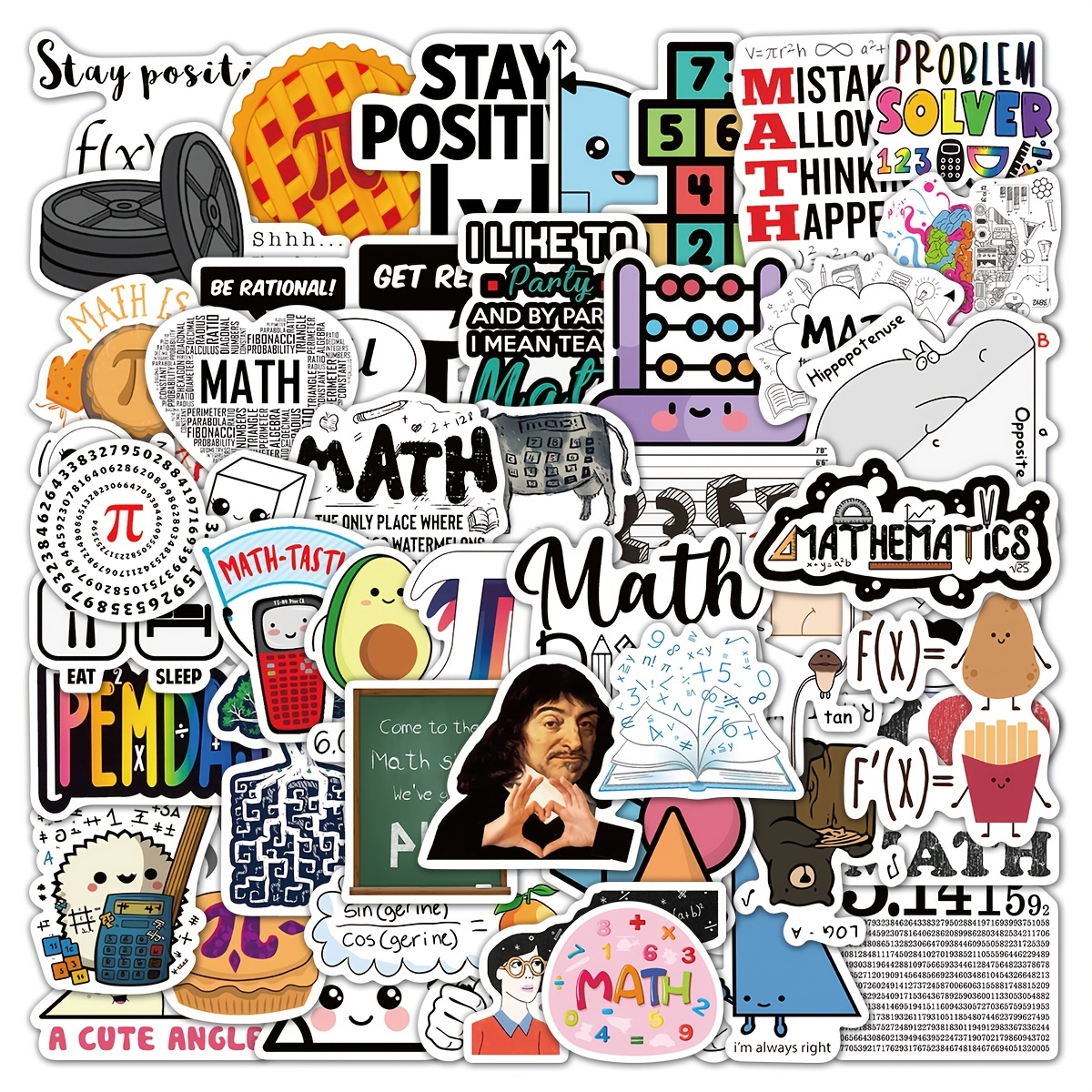 Math Stickers Preppy Stickers School Stickers Vinyl - Temu