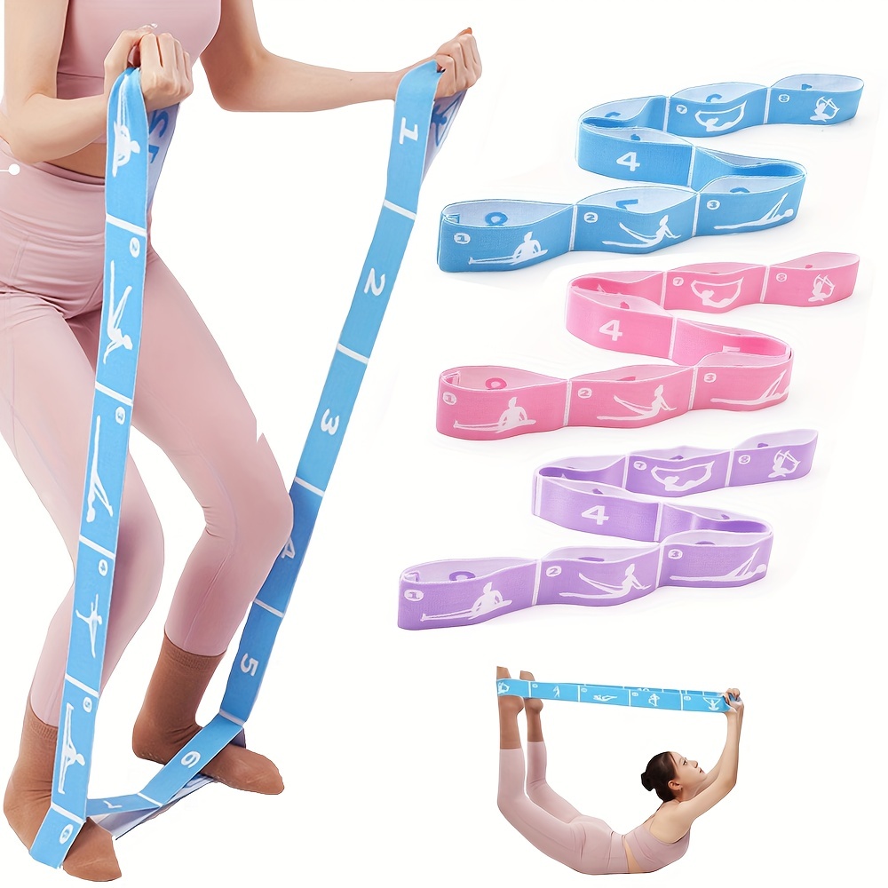 

Non-slip Gymnastics Auxiliary Band, Resistance Band, Professional Yoga Training Band, Yoga Stretching Strap With Multi Loops For Physical Therapy, Pilates, Yoga, Dance & Gymnastics Training