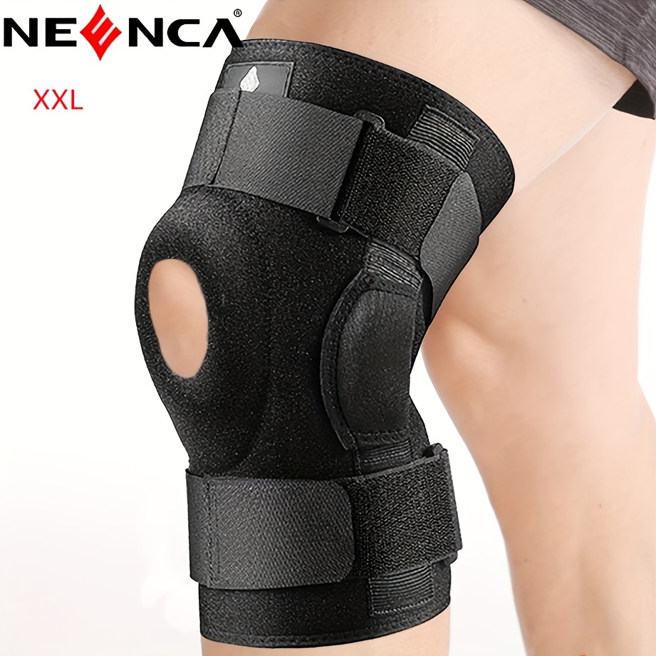 NEENCA rodillera con estabilizadores laterales y almohadillas de gel para  rótula, rodilleras de compresión ajustable para dolor de rodilla, desgarro