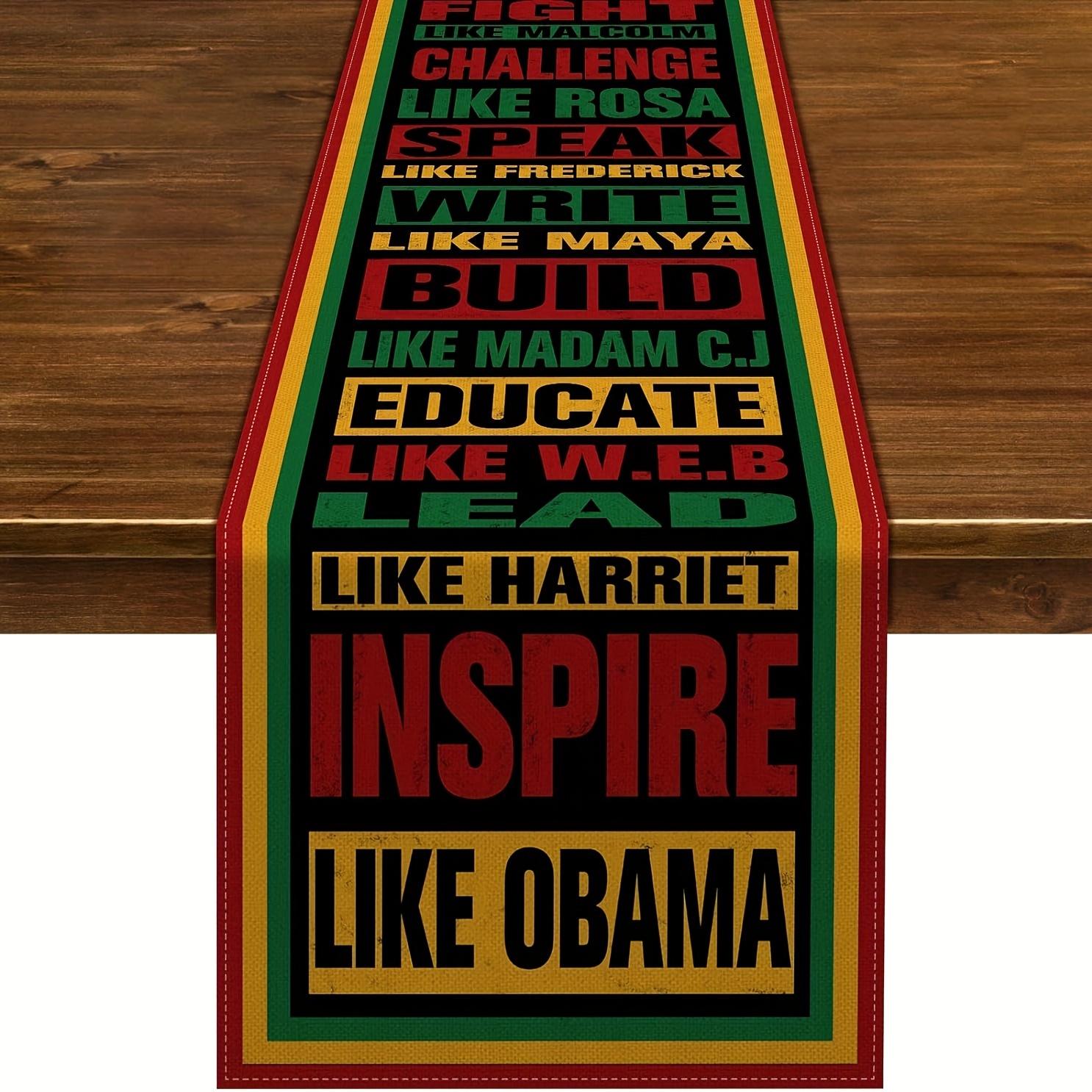 TEMU 1pc, Black History Month Table Runner African American Juneteenth Party Decoration Home Dining Room Kitchen Decor