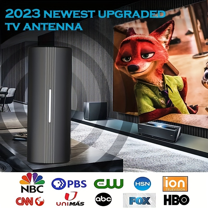  Antena de TV 2023 para Smart TV, antena digital para TV de más  de 320 millas de alcance con interruptor amplificador de señal, antena de TV  8K 4K para interiores y