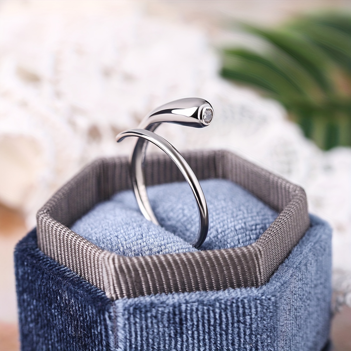 925 Sterling Silver Ring Adjustable Wrap Jewelry Snake Head - Temu Canada
