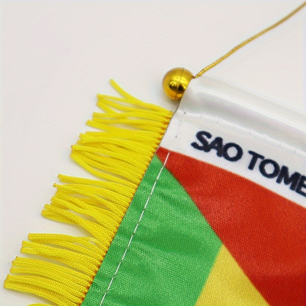 Sao Tome Principe Flag Car Hanging Flag Small Mini Pennant - Temu