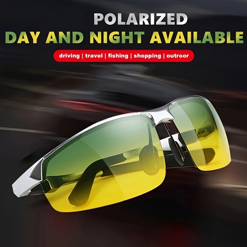 Trendy Classic Half Rim Metal Frame Night Vision Driving - Temu Oman