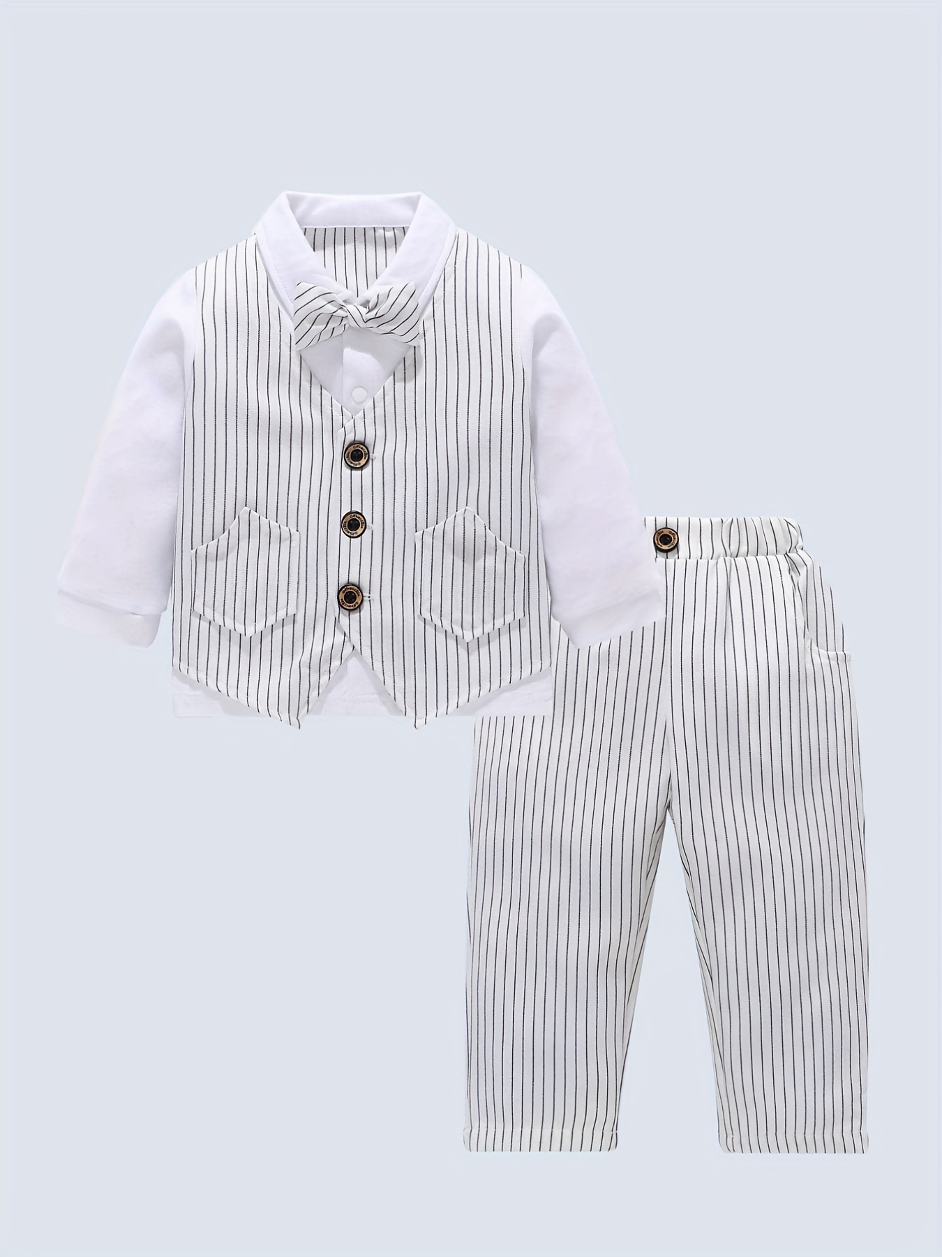 Boys Gentleman Suit Formal Shirt Vest Pants Set