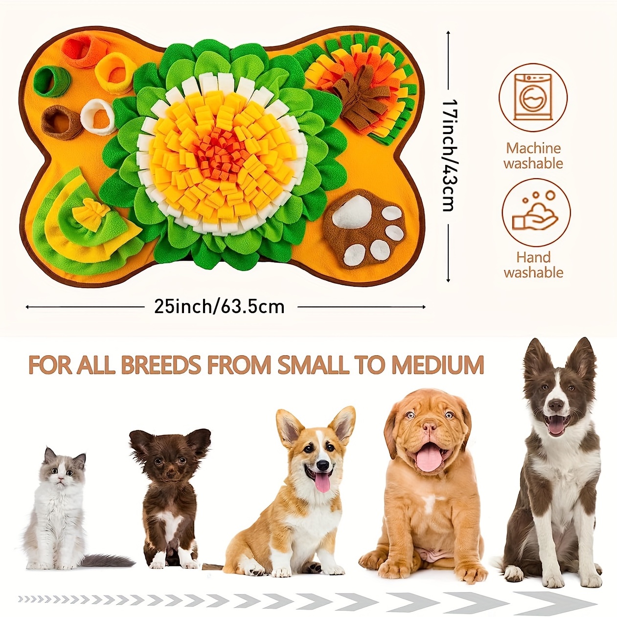 Snuffle Mat Pet Dog Feeding Mat Interactive Dog Toy, Various Style