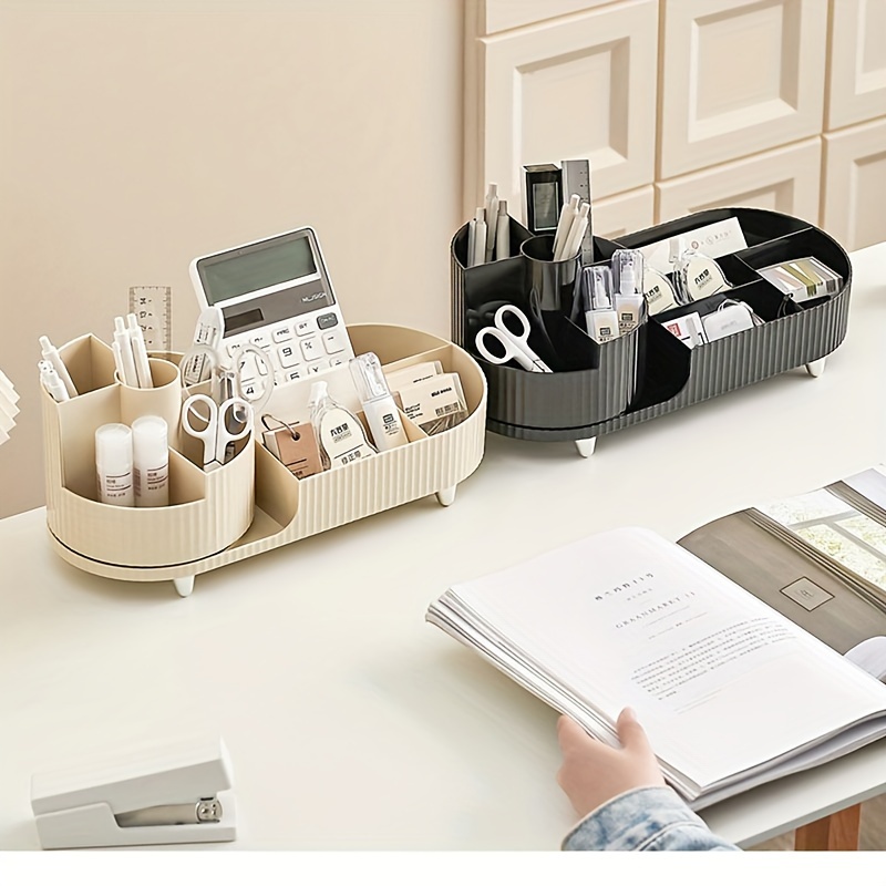 Cosmetic Storage Box Rotating Pen Holder Dressing Table - Temu