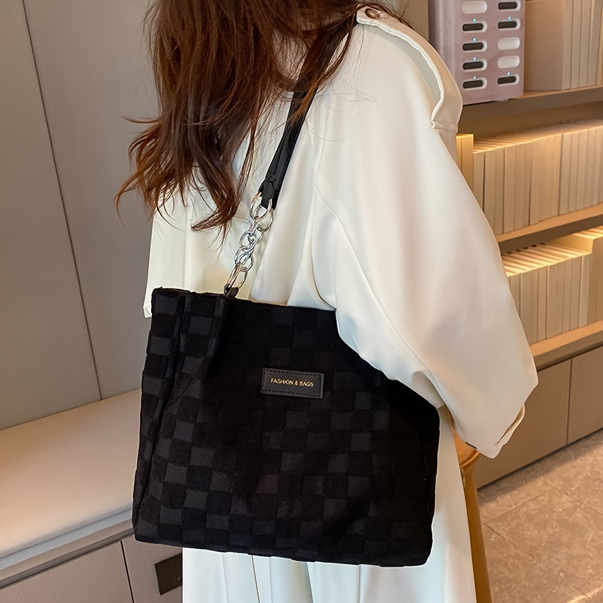 Minimalist Canvas Tote Bag, Large Capacity Shopping Bag, Versatile Shoulder  Bag - Temu