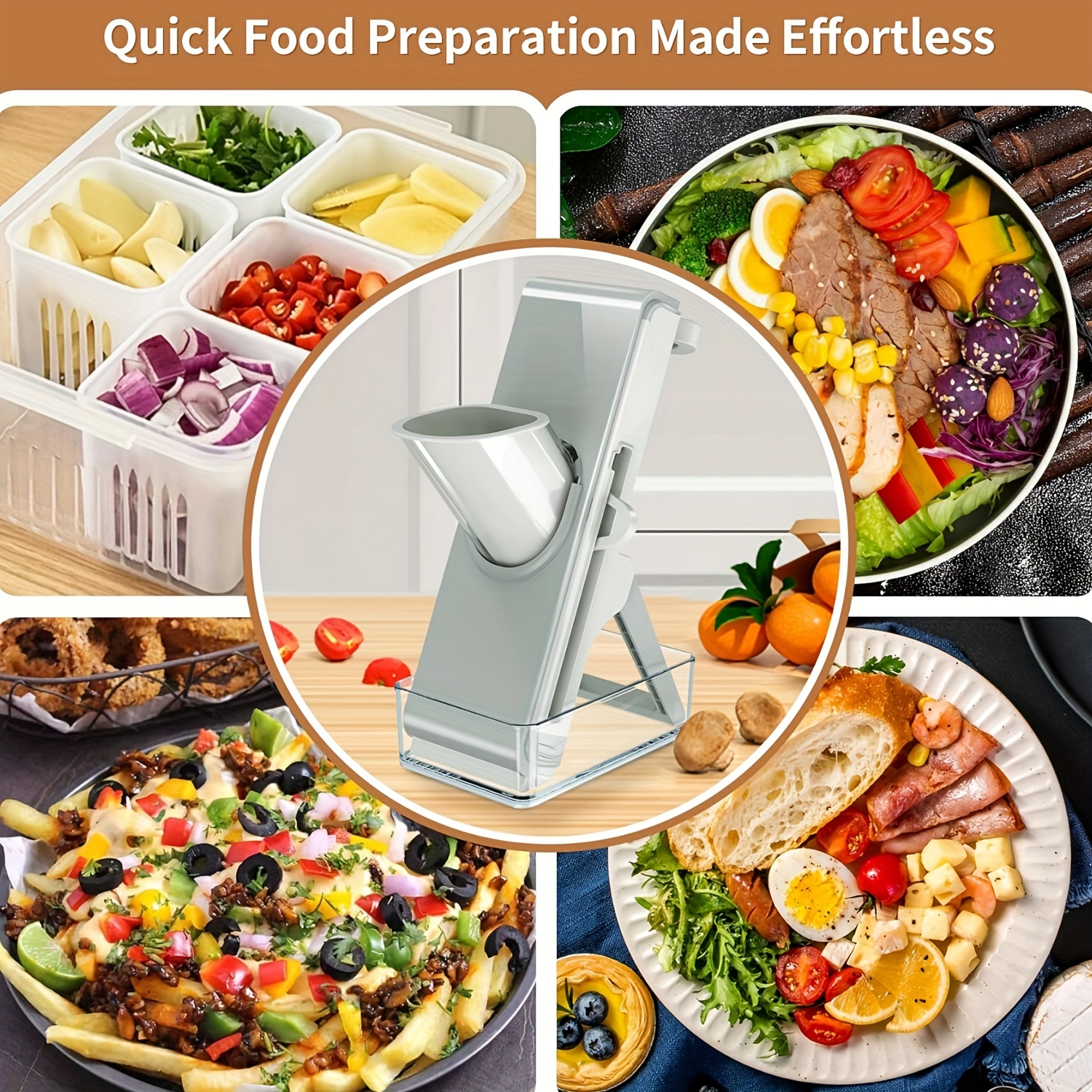 Multifunctional Vegetable Shredder Slicer Onion Chopper and Cheese