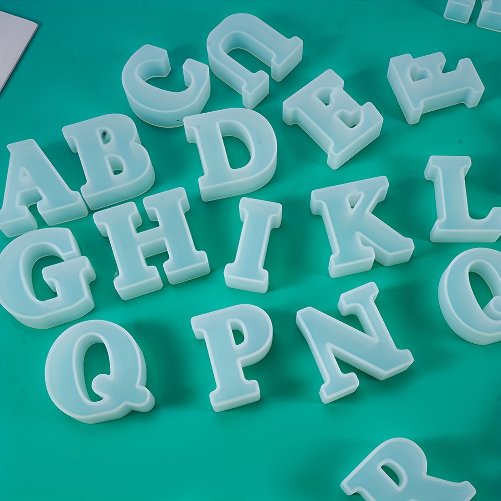 Oxodoi Large Letter Resin Molds, Silicone Mold 3D Alphabet Letter