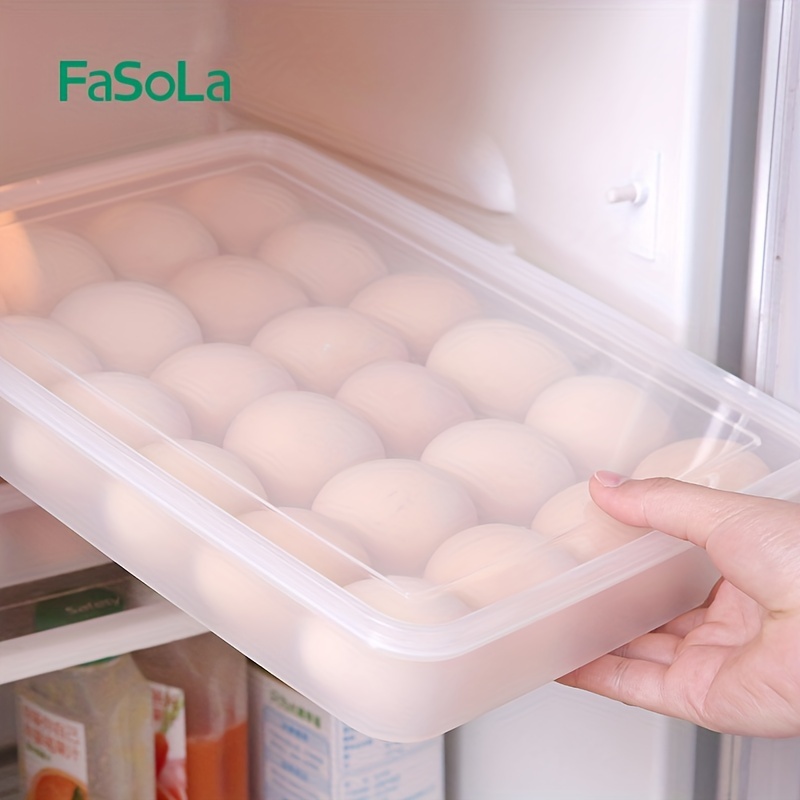 1pc Egg Storage Box 3-tier Anti-fall Shockproof Plastic Eggs Tray  Refrigerator Fresh-keeping Auto