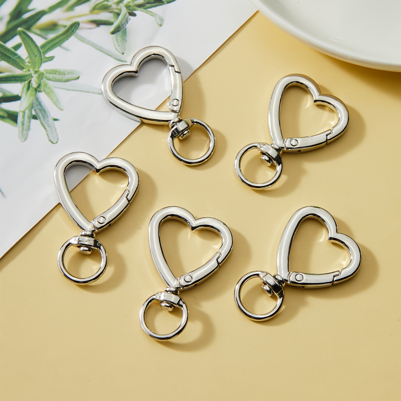 Heart Shaped Keychain Lobster Clasp Snap Hook Jewelry - Temu