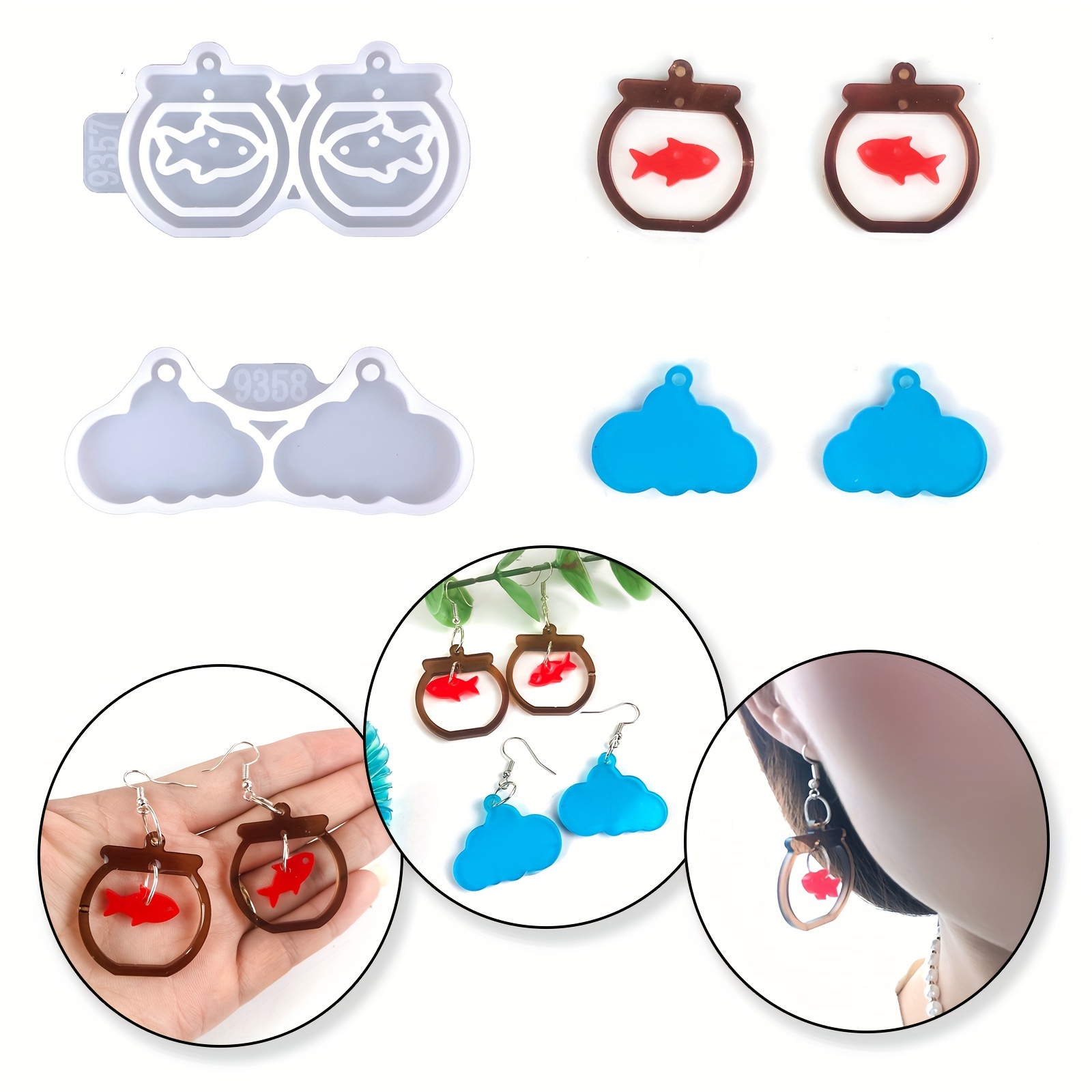 Cloud Earring Pendant Silicone Molds Jewelry Epoxy Resin - Temu