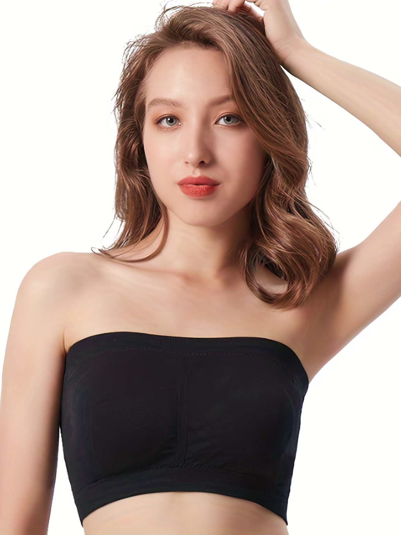 Women's Seamless Strapless Sports Bra, Wire-free Bandeau Bralette