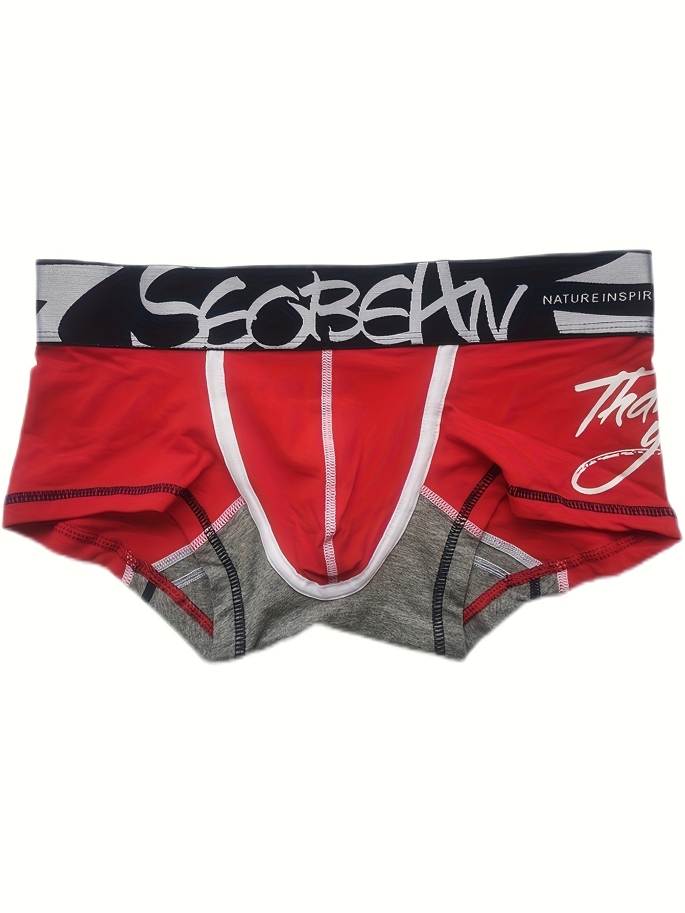 Men's Underwear Sexy Low Waist Slim Fit U Convex Bag Boxer - Temu