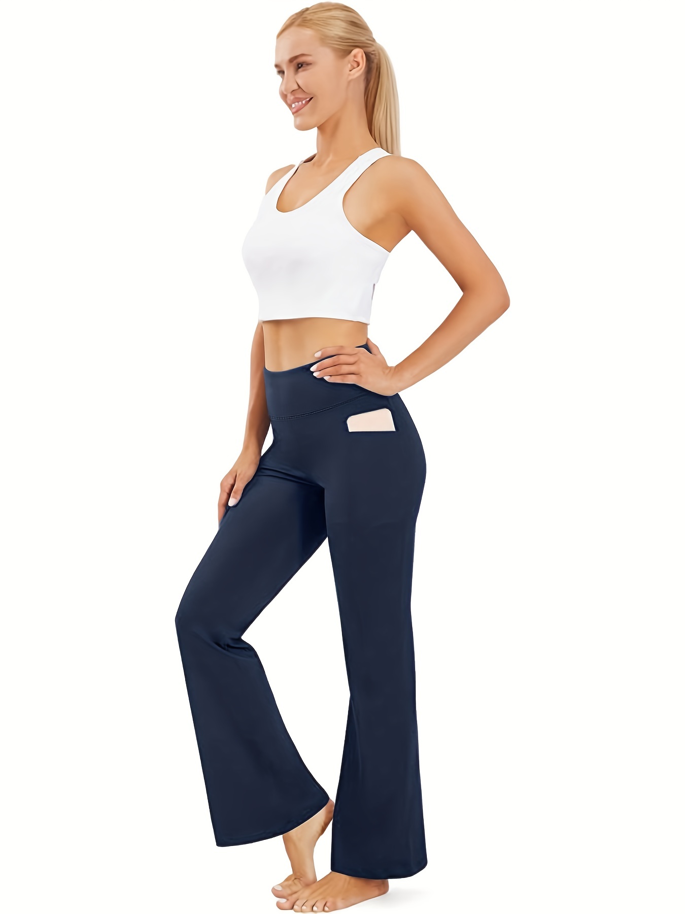 Navy Bell Bottoms - Yogue Activewear