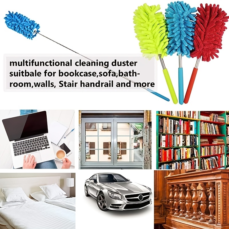 Microfiber Duster for Cleaning, Hand Washable Dusters, Extendable