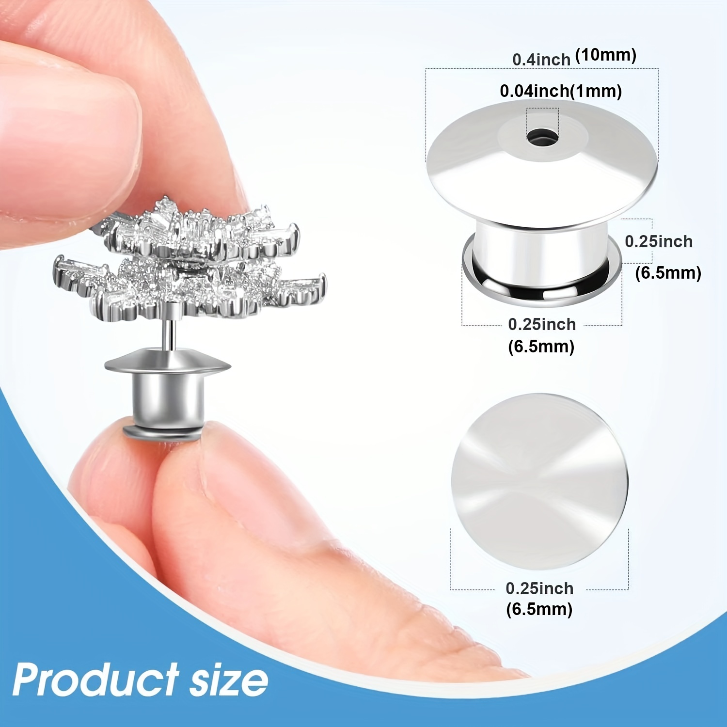 Magnetic Locking Pin Backs Pin Keepers Mount or Wear! (Set of 5