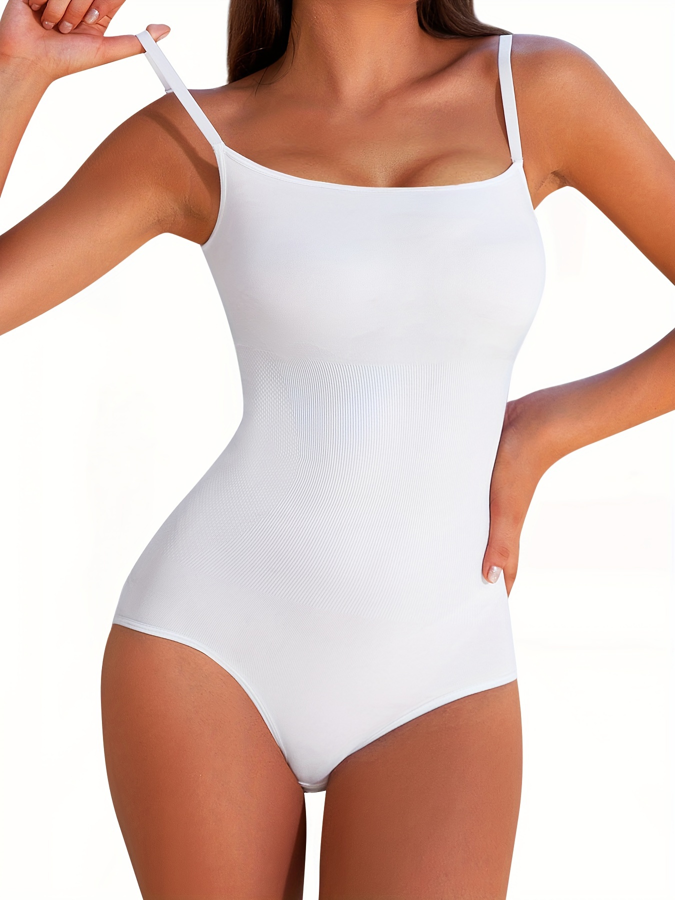 Seamless Solid Shaping Bodysuit Tummy Control Slim Fit Body - Temu