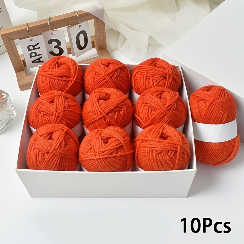 1PCS Yarn for Crocheting,Soft Yarn for Crocheting,Crochet Yarn for  Sweater,Hat,Socks,Baby Blankets(Orange Blue)