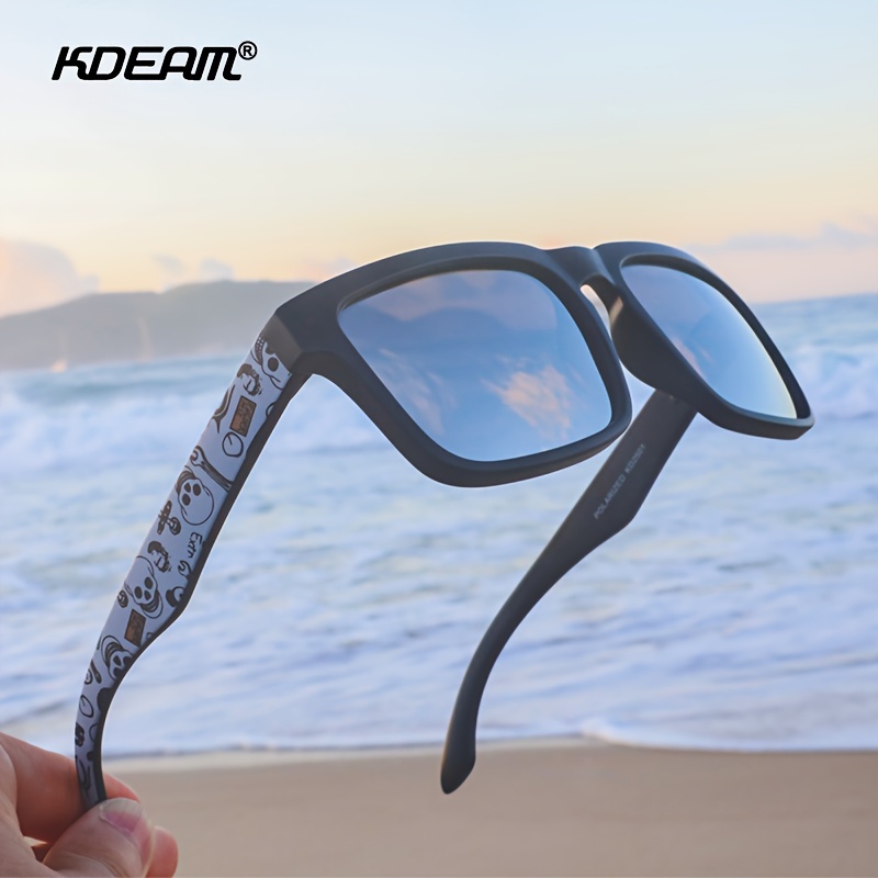 Trendy Cool Outdoor Sunglasses Classic Square Frame Polarized