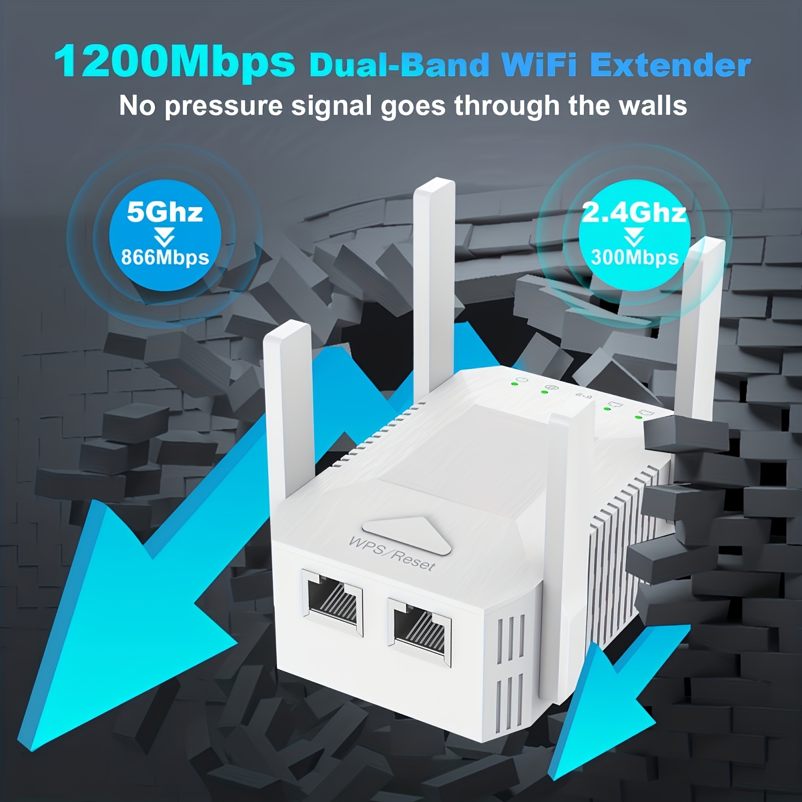 Ripetitore Wifi 1200 Mbps Spina Ue Amplificatore Extender - Temu Italy