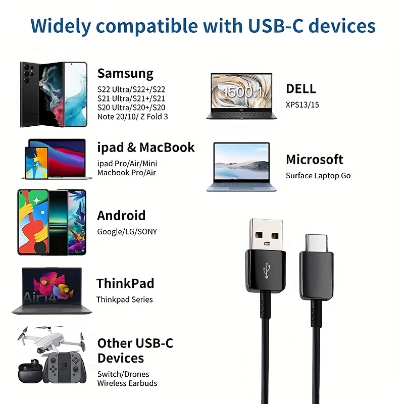 Usb C Cable 2a Type C Fast Charging Cord Quick Charger Usb - Temu