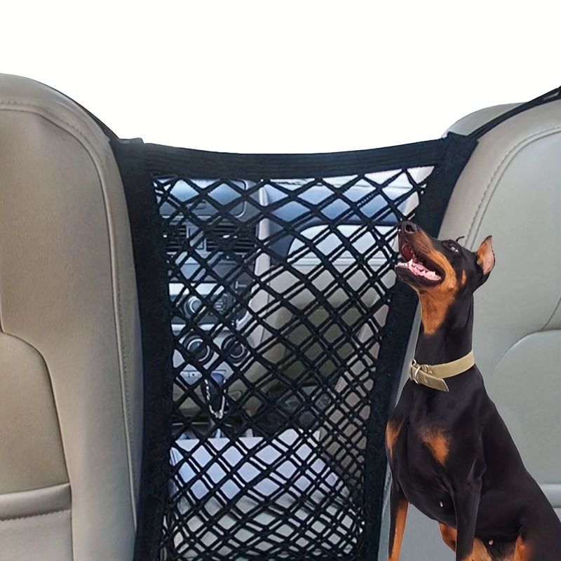 

1pc Car Seat Elastic Mesh Pocket For Storage, Car Storage Mesh Bag, Car Storage Bag For Barrier Of Pet, Handbag Holder, Car Interior Accessories