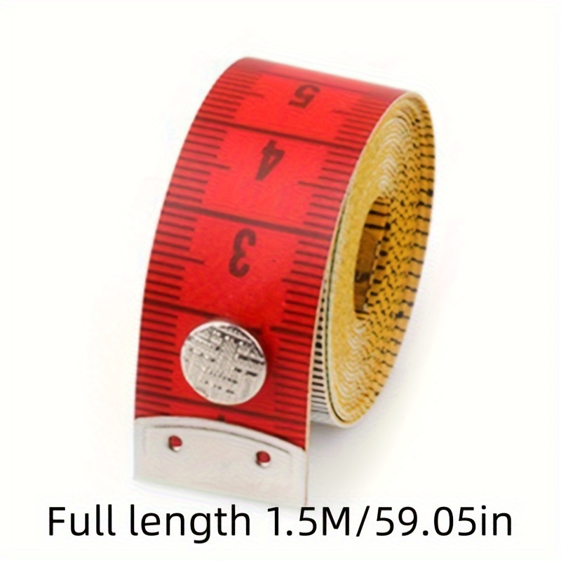 1pc/2pcs Soft Measuring Tape Tailor Tape Body Measuring Ruler Sewing Tool  with Snap Fasteners