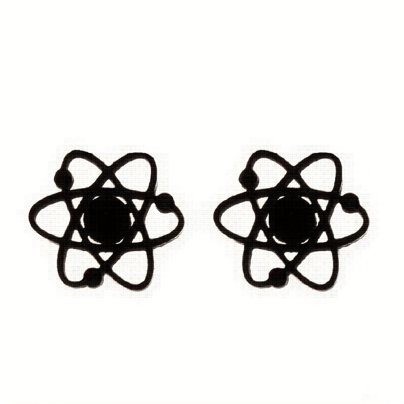 1pair Geometric Personality Fashionable New Design Hollow Out