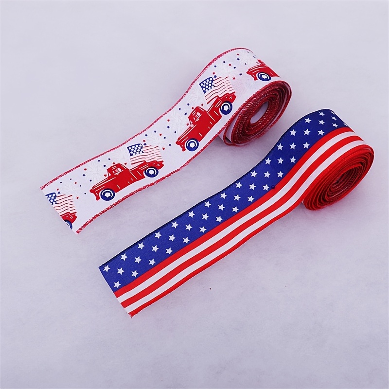 1 Roll Gift Ribbon For Independence Day DIY Bowknot Gift Wrapping Belt