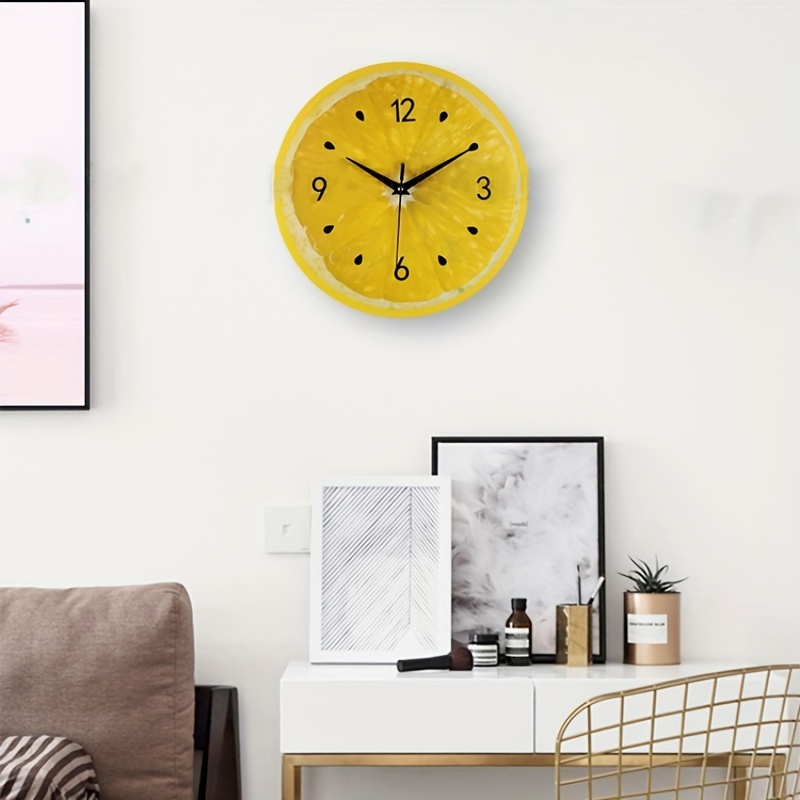 1pc Wall Clock 12 Inch 30 Cm Fruit Style Wall Clocks Battery Operated  Silent Clock Kitchen Bathroom Living Room Bedroom Office, Check Today's  Deals