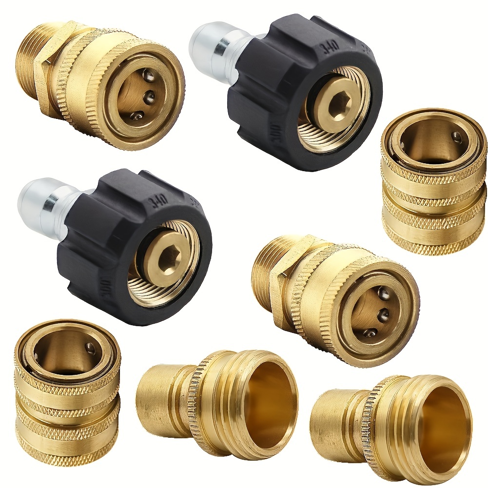 Pressure Washer Adapter Set, Quick Disconnect Kit, M22 Swivel To Quick ...