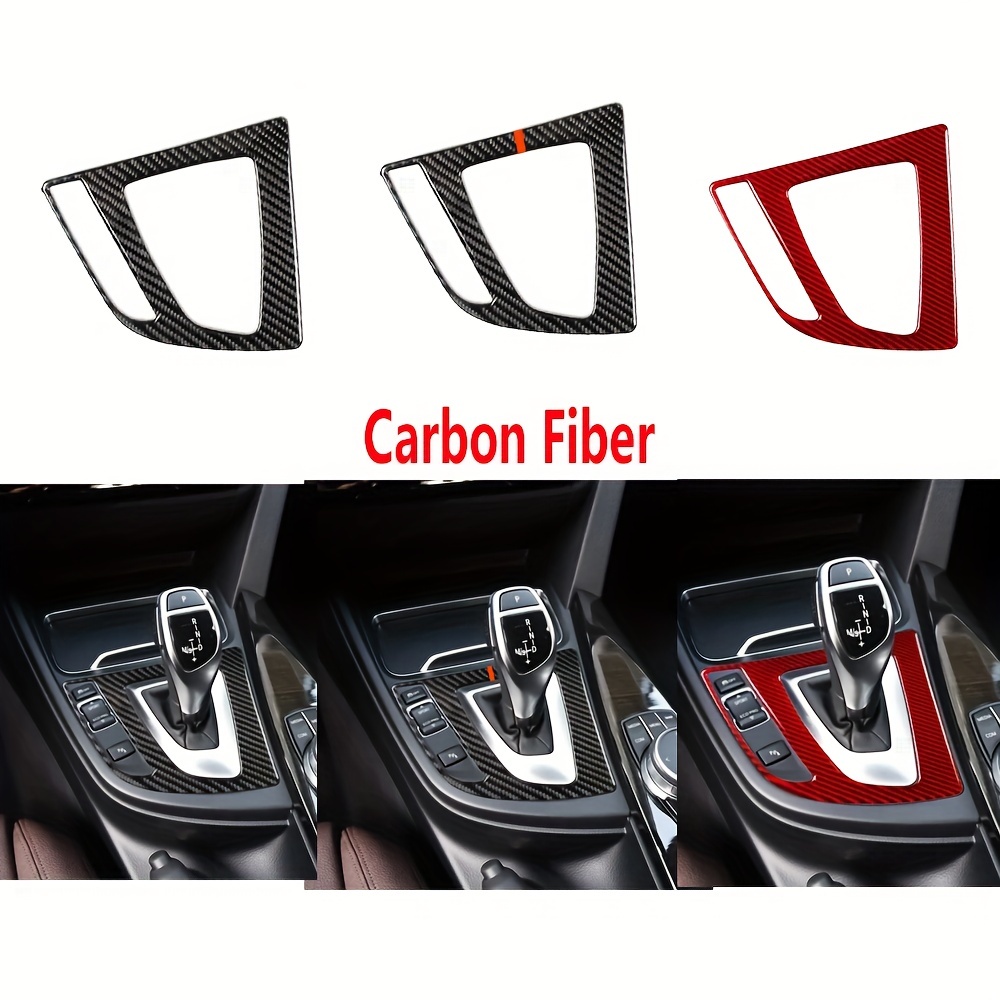 Autozubehör Echte Kohlefaser kompatibel mit BMW X5 X6 E70 E71 Auto  Interieur Dekoration Streifen Rahmen Abdeckung Trim Decal Aufkleber  Aufkleber