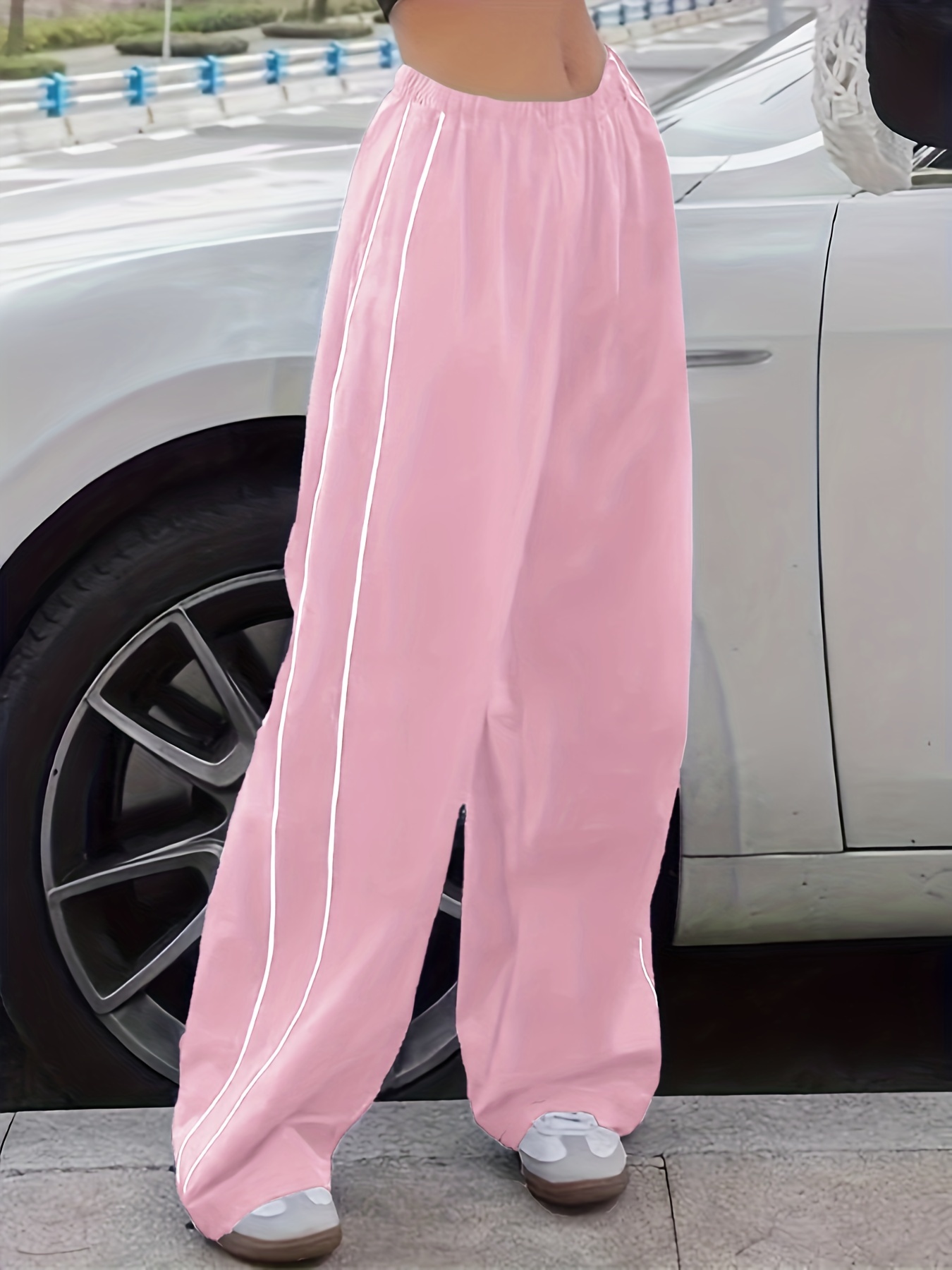 High Waist Sweatpants Women Y2k Clothes Pink Baggy Pants Loose