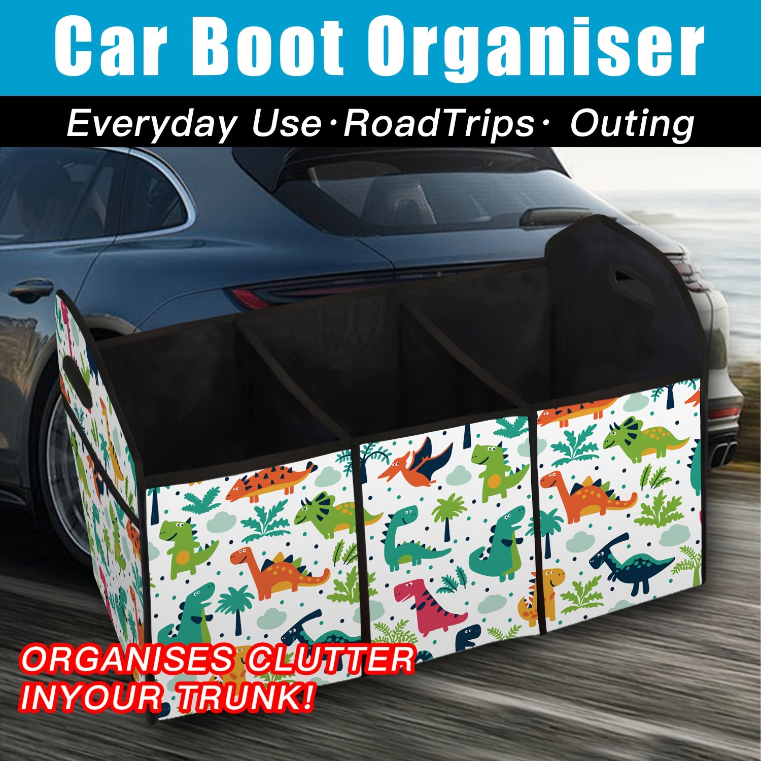  Trunk Organizer, Foldable Car Storage Bag Portable