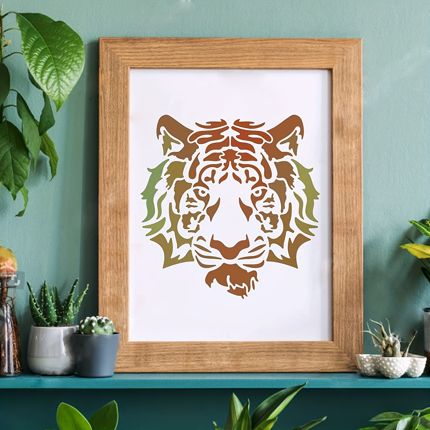 tiger head stencil