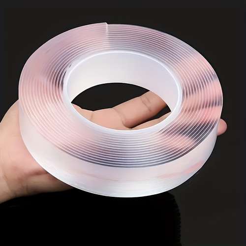 1 Roll of Super Strong Adhesive Tape - Double Sided, Traceless, and Multifunctional for Carpet and More!