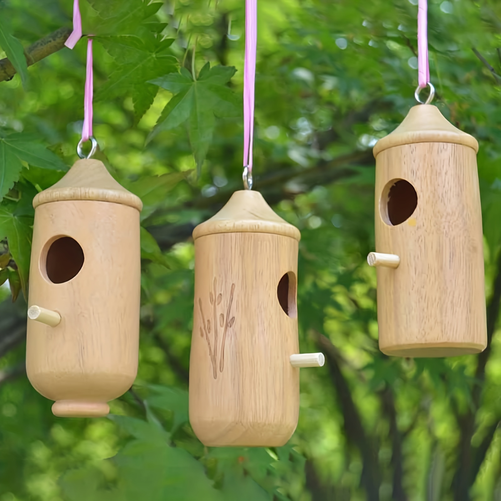 Générique ?Colibri - Maison pour colibris à Suspendre à l'extérieur,Mini  Maison d'oiseau, Maison d'oiseau en Bois pour décor Jardin extérieur