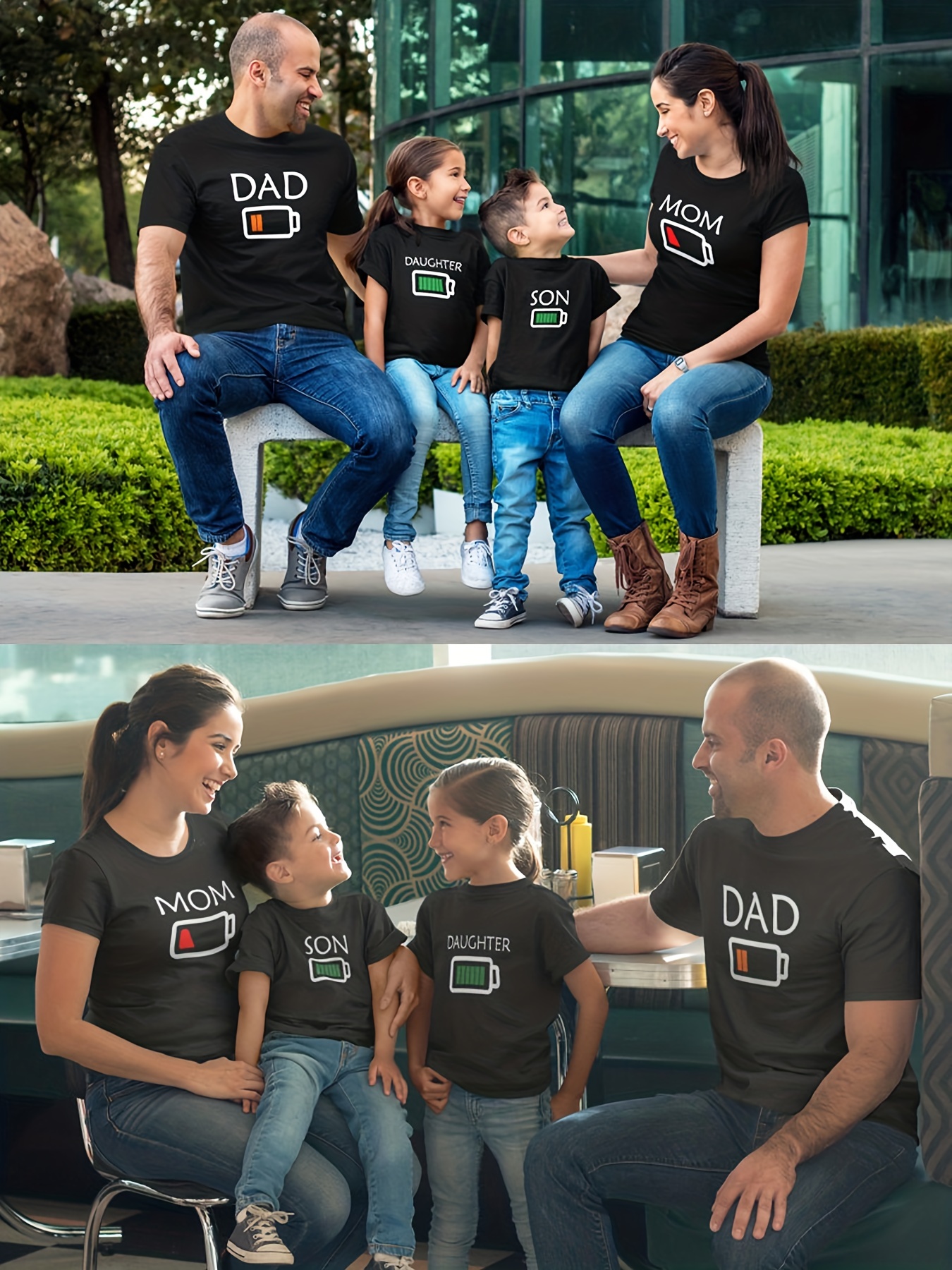 Family Matching T-Shirts Mother and Daughter Father Son Shirts