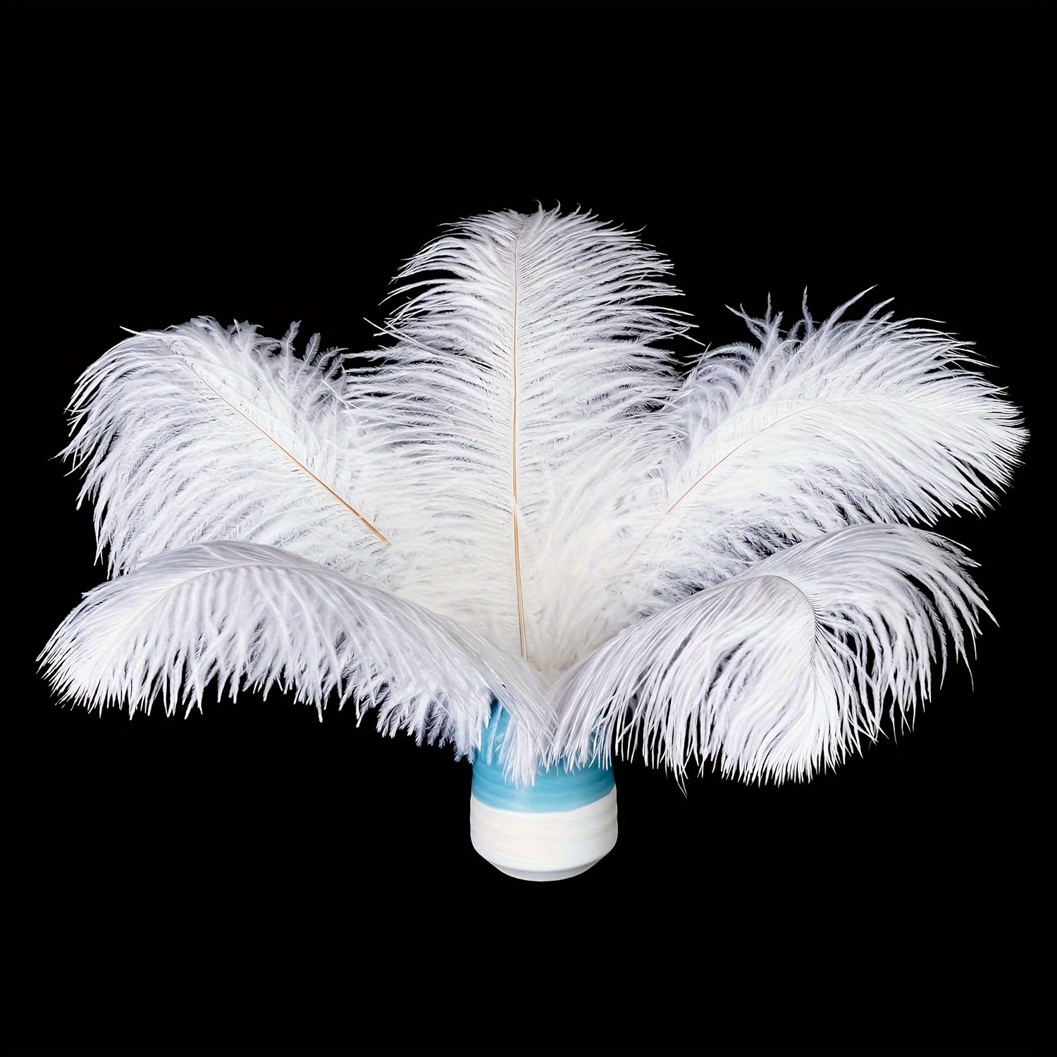 Black/white Feather Natural Ostrich Feathers Bulk For - Temu