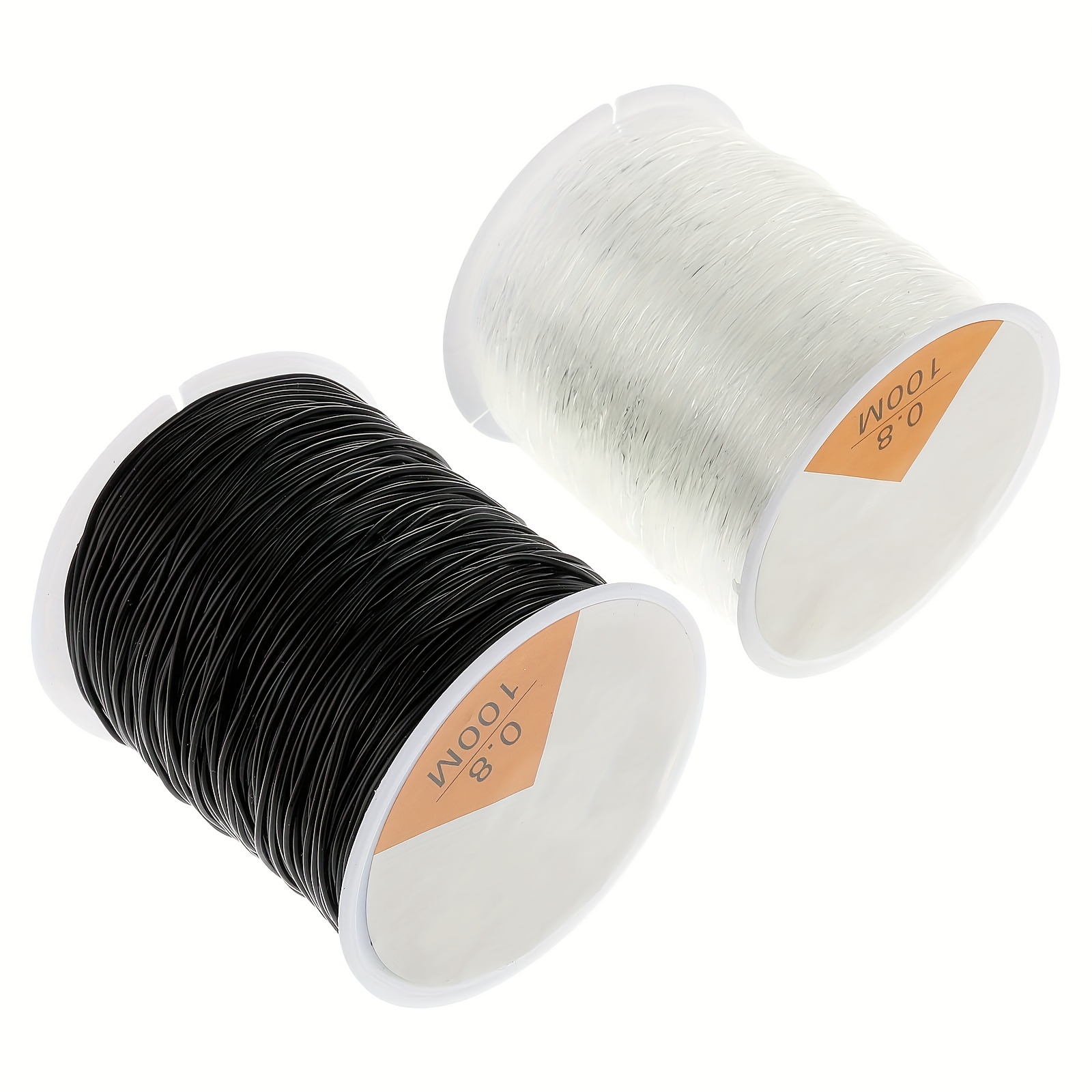 Double Roll Black And White 0.8mm Crystal Elastic Fishing Line For Jewelry  Making DIY Bracelet Necklace Beading Line