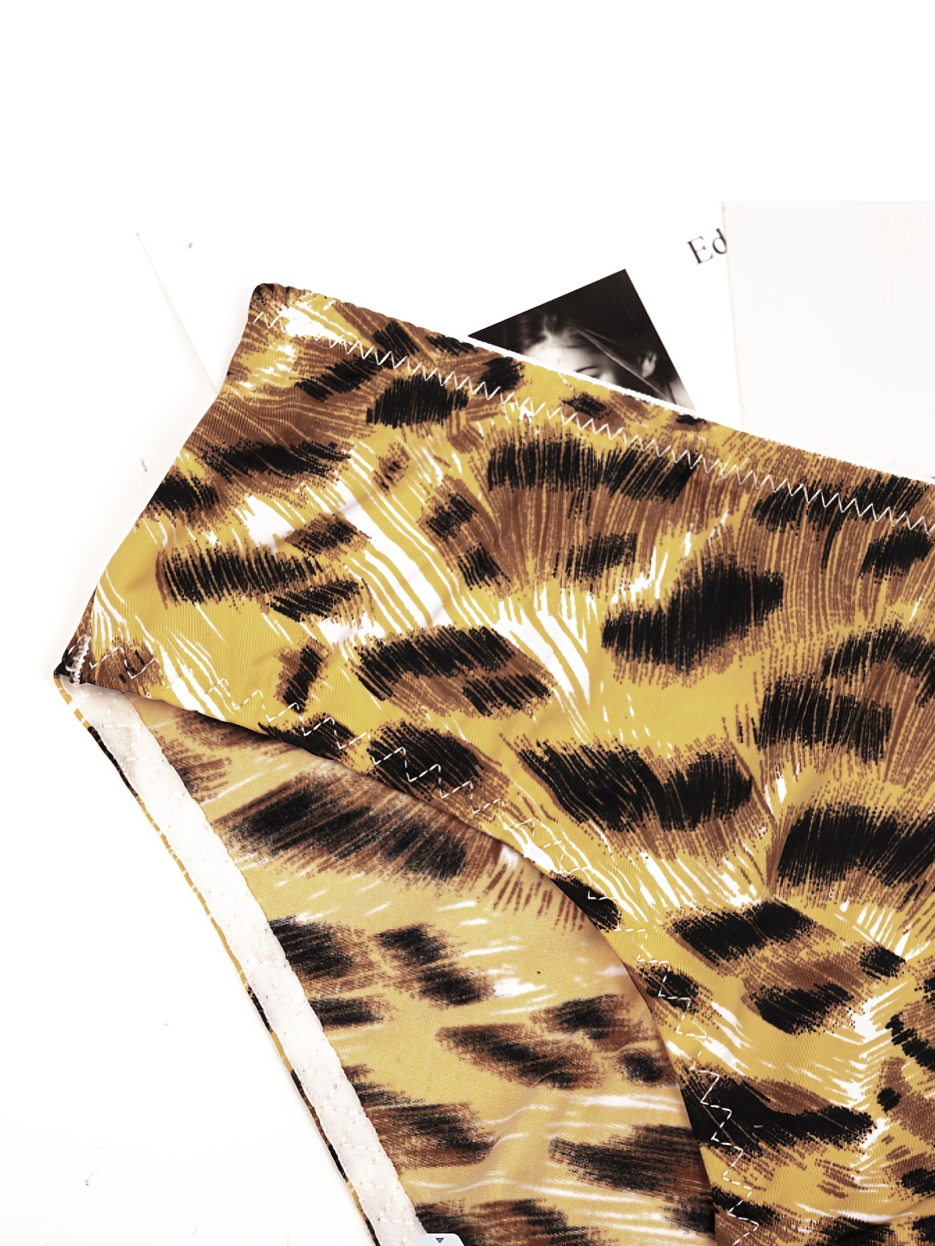 Leopard Print Spaghetti Strap Matching Lingerie Set, Push Up High Elastic  Intimates Bra & Cheeky Panty, Women's Lingerie & Underwear