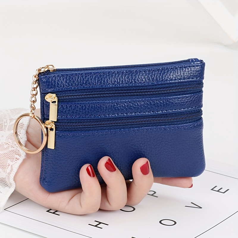 Women's Coin Purse With Fashion Print Three layer Zipper - Temu