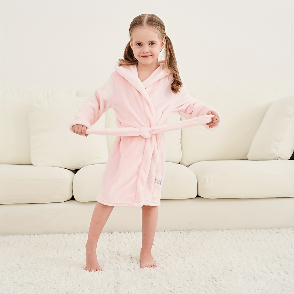 Winter Flannel Bathrobe For Girls  Warm Winter Sleepwear For Kids