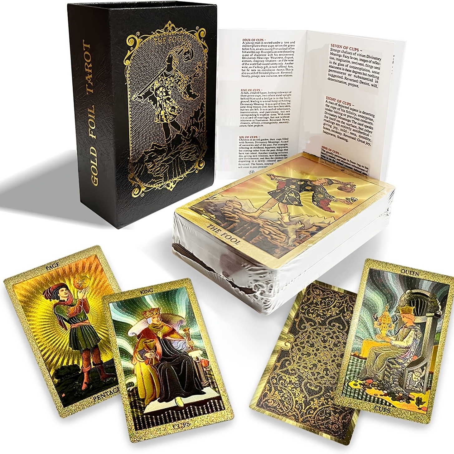 78 Original Tarot Cards & Guidebook - Waterproof PVC Deck for Beginners -  Future Telling & Divination Game with Storage Box