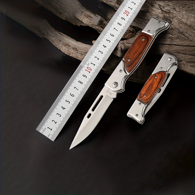 Outdoor Tactical Folding Knife With Wood Handle, Self-defense Tools, Camping  Hunting Survival Pocket Knives, Fishing Supplies, Don't Miss These Great  Deals