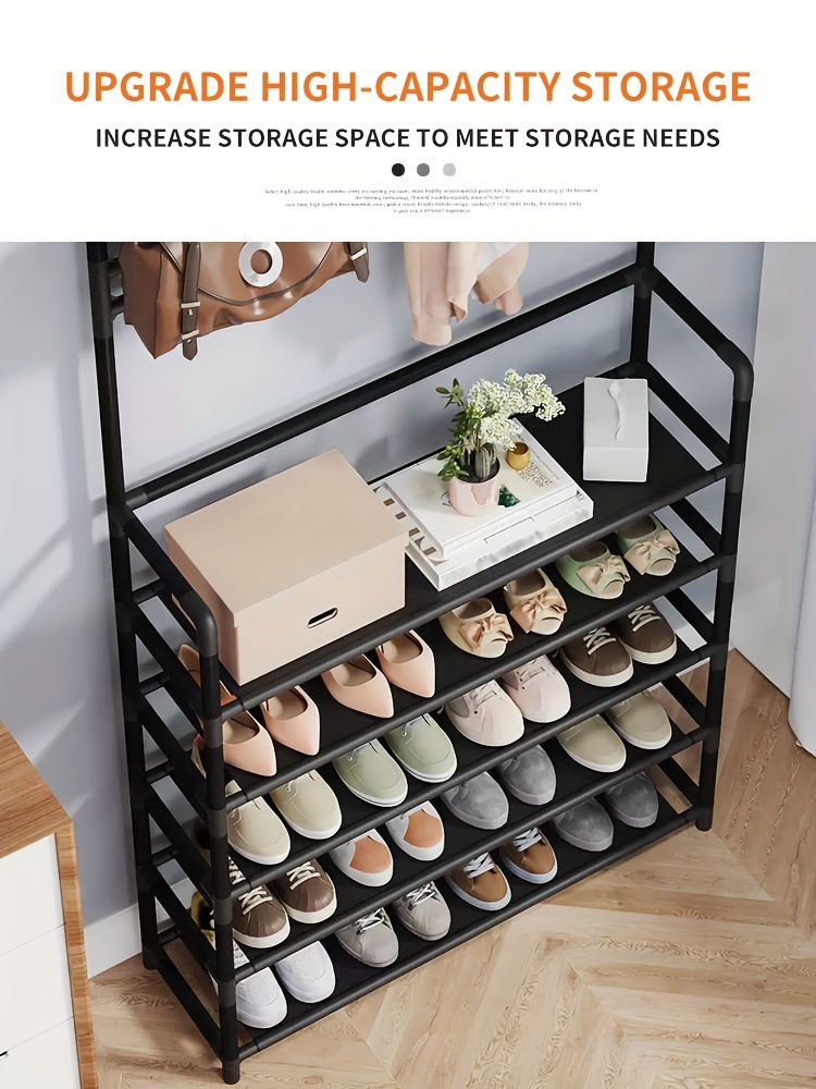 Simple Coat Rack Shoe Rack Integrated Floor Corner Storage - Temu