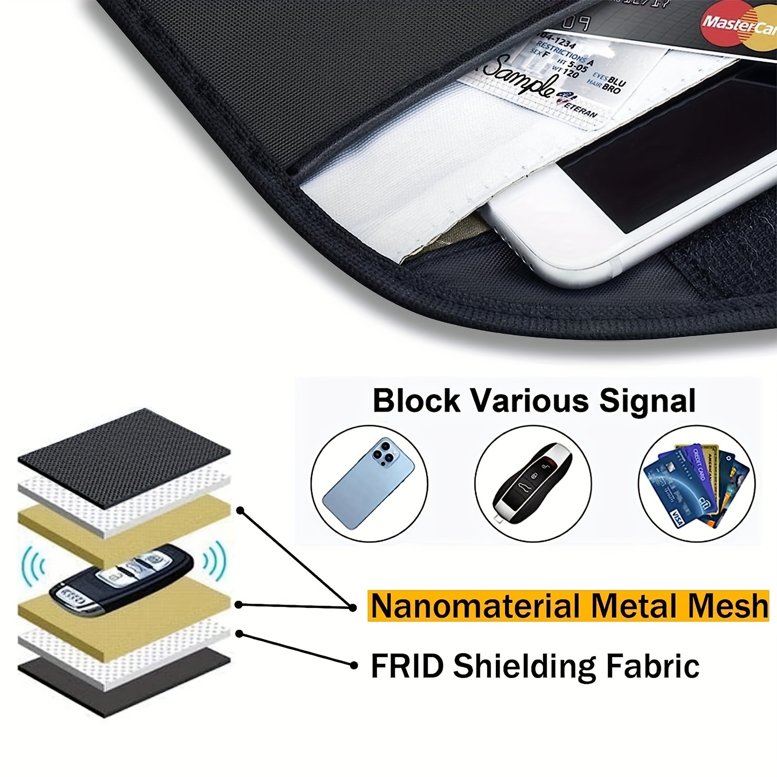 Signal Blocking Bag Gps Rfid Faraday Bags Phones Pouch - Temu